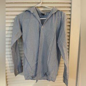 DKNY Kids Blue and White Button Down Shirt